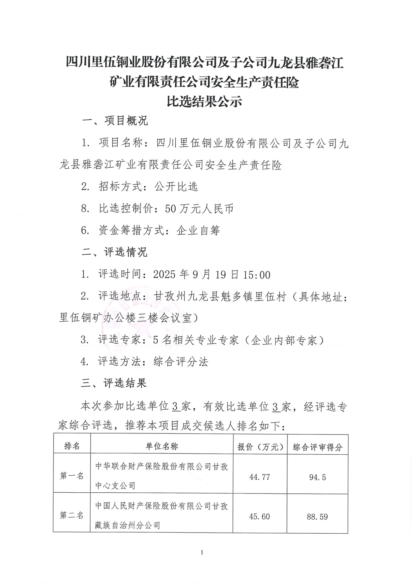 sunbet申搏及子公司九龙县雅砻江矿业有限责任公司安全生产责任险比选结果公示_01.png